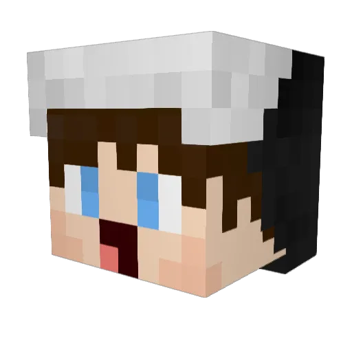 Stialv Minecraft avatar head, 3D render