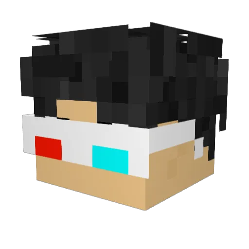 Stibes Minecraft avatar head, 3D render