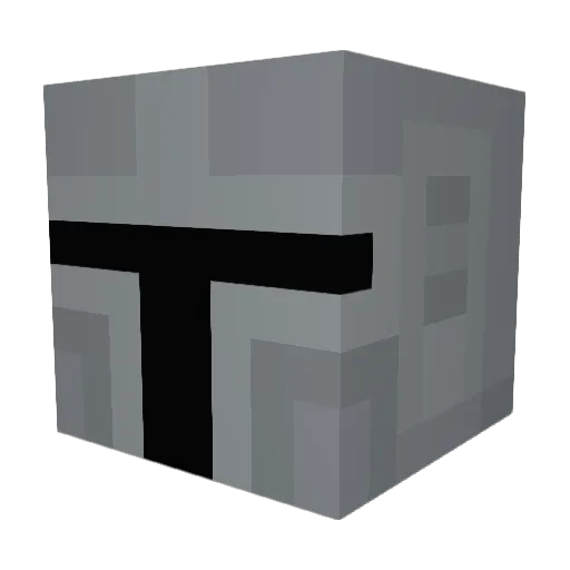 Stibiated Minecraft avatar head, 3D render