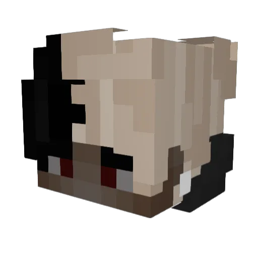 Stichea Minecraft avatar head, 3D render