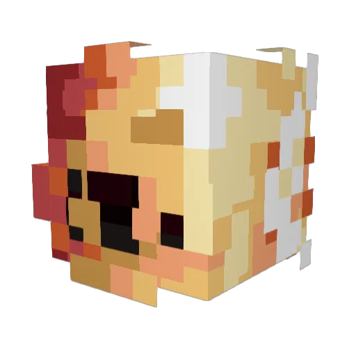 StickBones5 Minecraft avatar head, 3D render