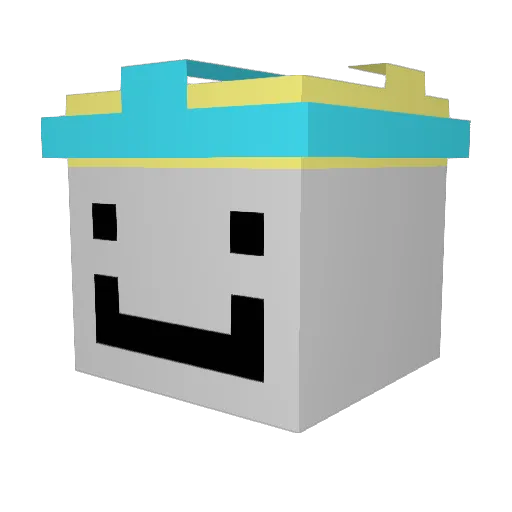 StickCow Minecraft avatar head, 3D render