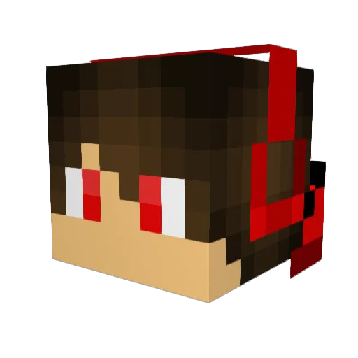 Stickadapt Minecraft avatar head, 3D render