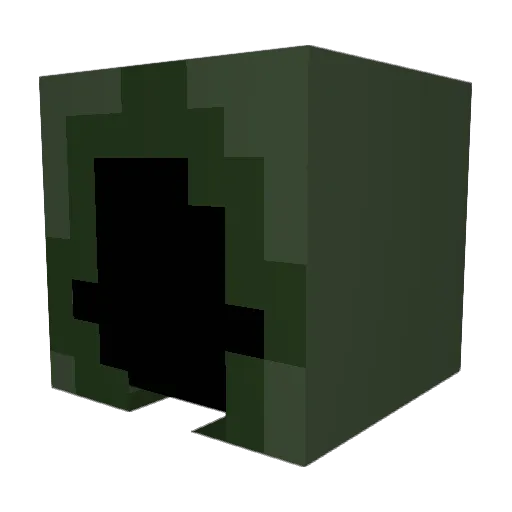 Stickbroski Minecraft avatar head, 3D render