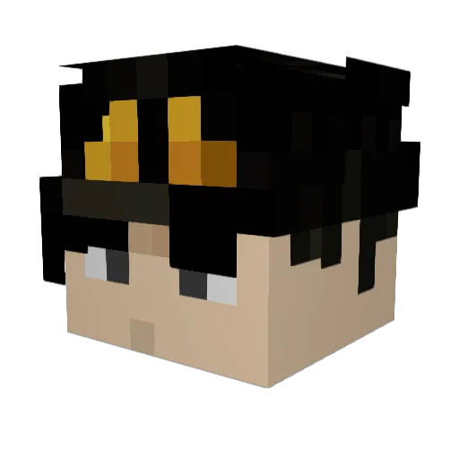Stickerhawg Minecraft avatar head, 3D render