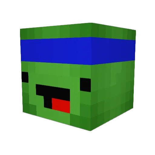 Stickermaker Minecraft avatar head, 3D render