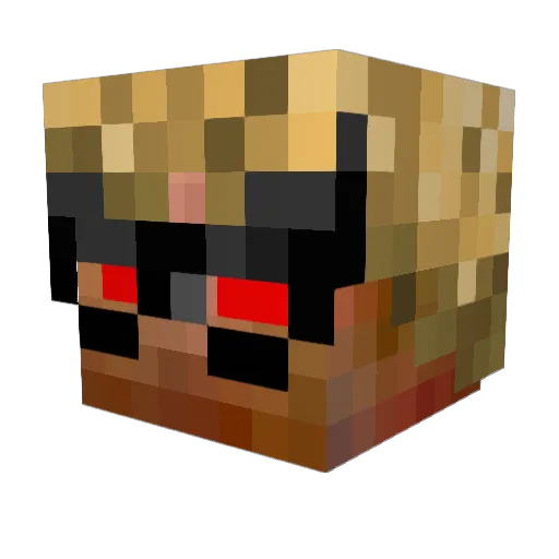 StickersAreCool Minecraft avatar head, 3D render