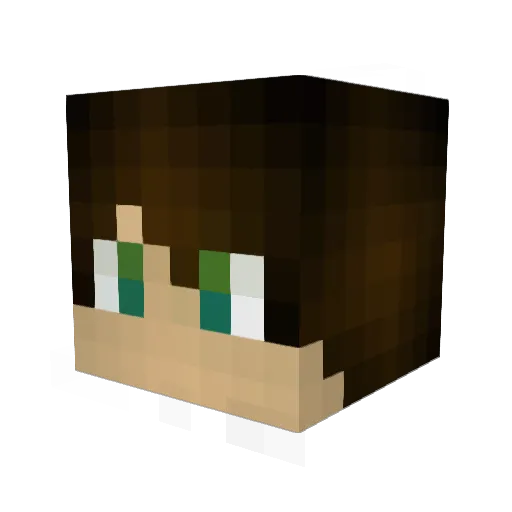 StickieD Minecraft avatar head, 3D render