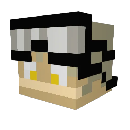 Stickman133 Minecraft avatar head, 3D render