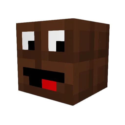 StickyChocolate Minecraft avatar head, 3D render