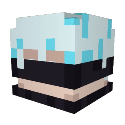 StickyPuddingz Minecraft avatar head, 3D render