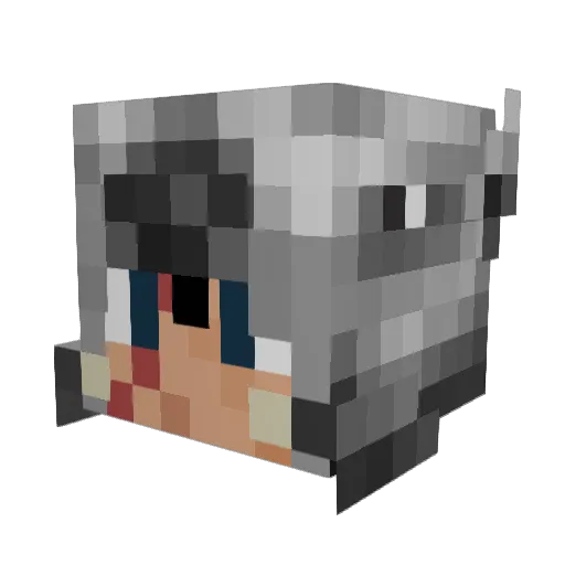 Stickyarack Minecraft avatar head, 3D render