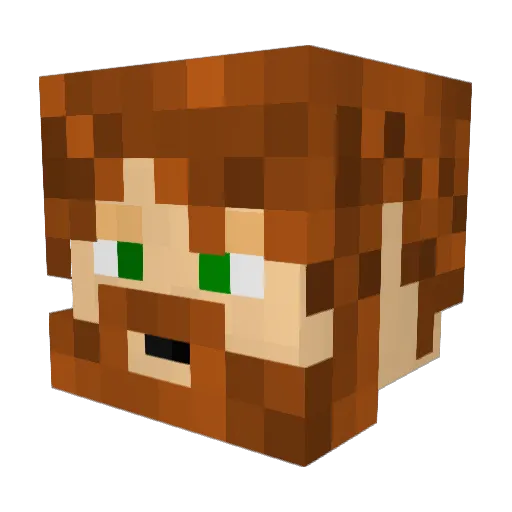 Stickydog100 Minecraft avatar head, 3D render