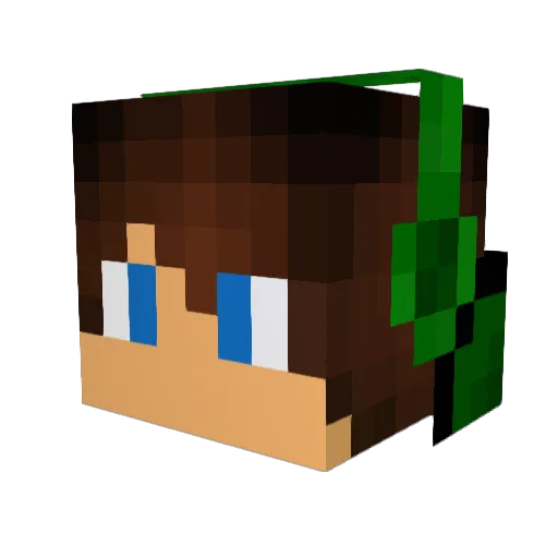 Stickytea Minecraft avatar head, 3D render