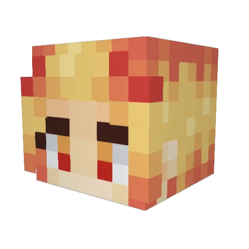 Stidjen Minecraft avatar head, 3D render