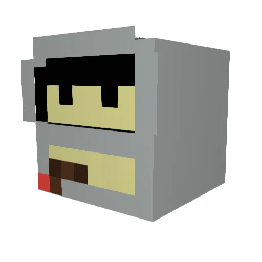 StiefSki Minecraft avatar head, 3D render