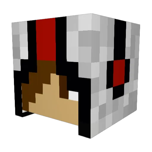 Stiffii Minecraft avatar head, 3D render