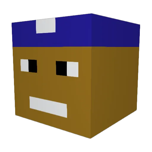 Stifids Minecraft avatar head, 3D render