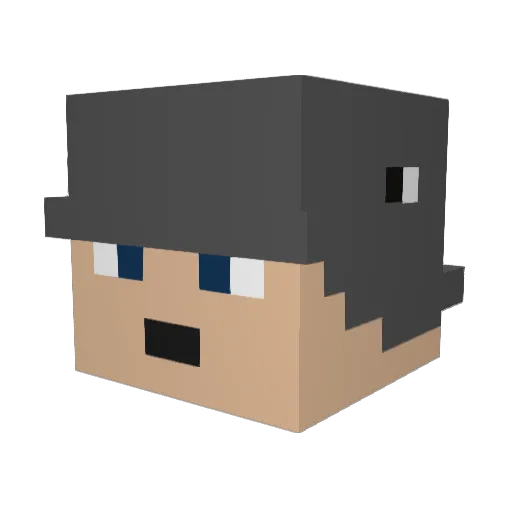 Stifler814 Minecraft avatar head, 3D render