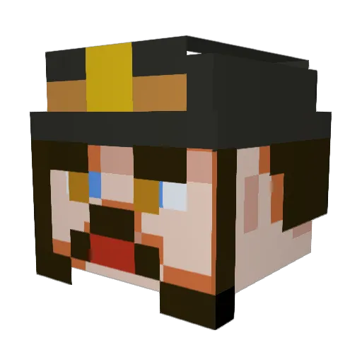 Stigma_Finley Minecraft avatar head, 3D render