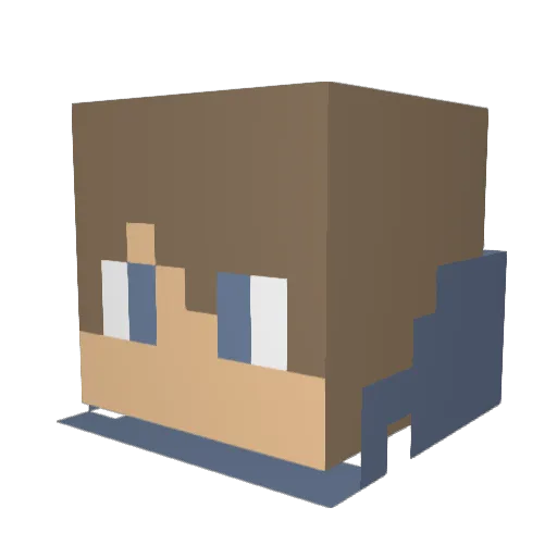 StijnVerstappen Minecraft avatar head, 3D render