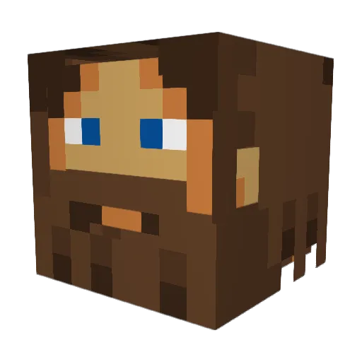 Stijnnert Minecraft avatar head, 3D render