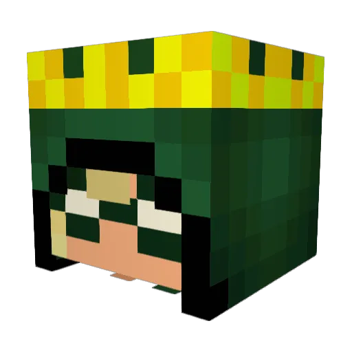 Stijnpep Minecraft avatar head, 3D render