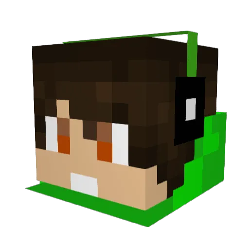 Stikals Minecraft avatar head, 3D render