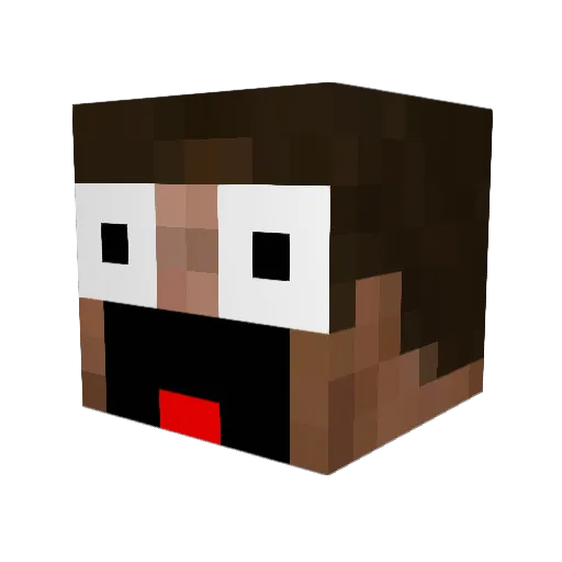 Stikzyn Minecraft avatar head, 3D render