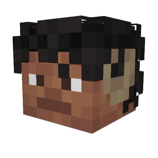 StillMoving Minecraft avatar head, 3D render