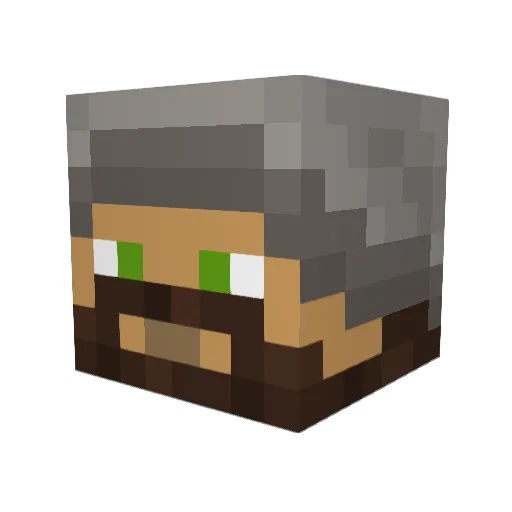 StillNeptune Minecraft avatar head, 3D render