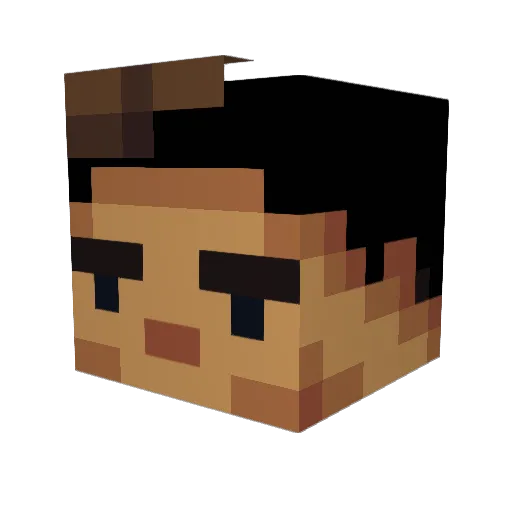 Still_Not_Steve Minecraft avatar head, 3D render