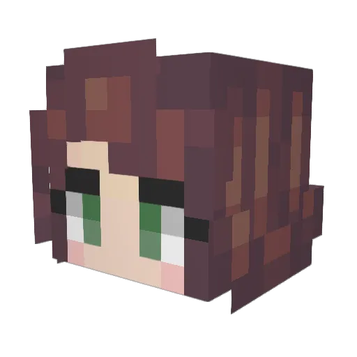 Still_Red Minecraft avatar head, 3D render