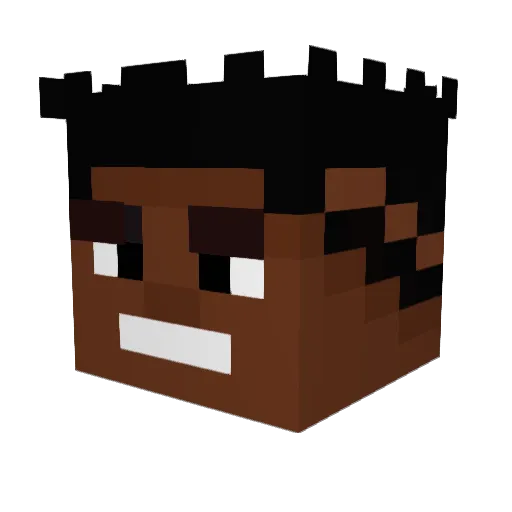 Stillghty Minecraft avatar head, 3D render