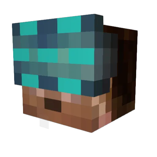 Stillnight Minecraft avatar head, 3D render