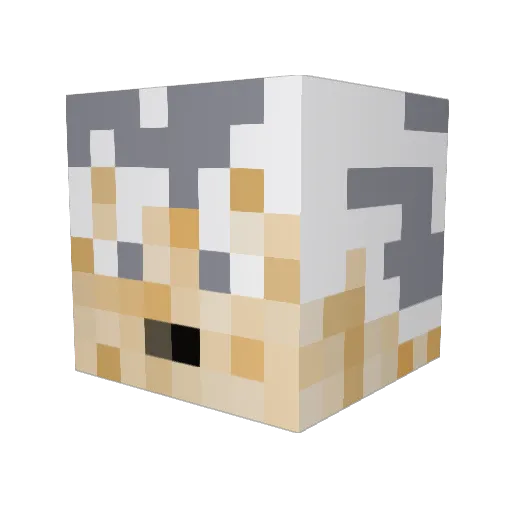 Stilro Minecraft avatar head, 3D render