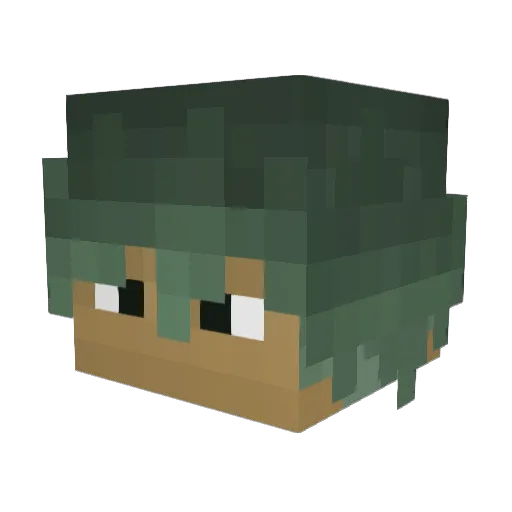 Stilted3 Minecraft avatar head, 3D render