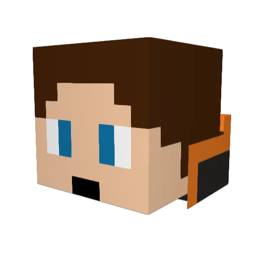Stimbar Minecraft avatar head, 3D render