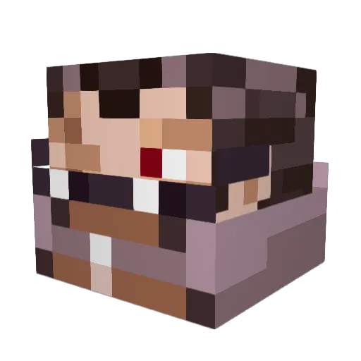 Stimber01 Minecraft avatar head, 3D render