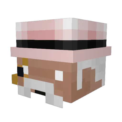 Stimulative Minecraft avatar head, 3D render