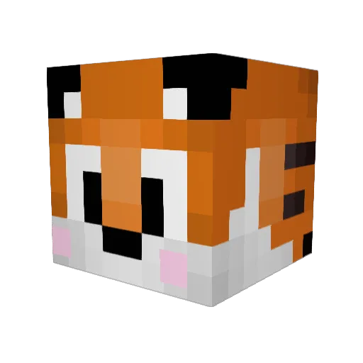 StingRach Minecraft avatar head, 3D render