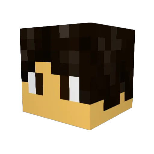 Stings Minecraft avatar head, 3D render