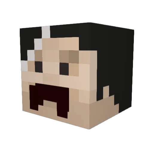 Stingzone Minecraft avatar head, 3D render
