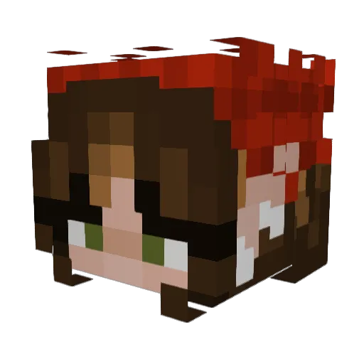 Stini__ Minecraft avatar head, 3D render