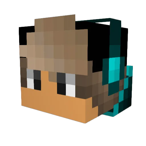 StinkDark Minecraft avatar head, 3D render