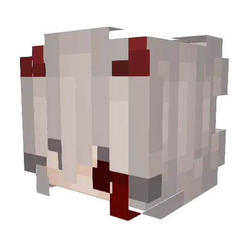StinkQueenNat Minecraft avatar head, 3D render