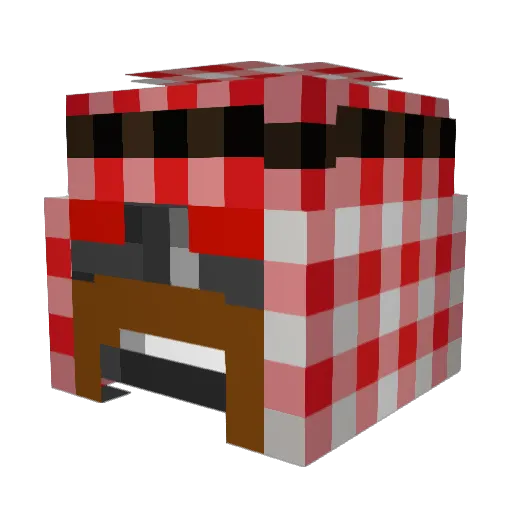 Stinkerfuss Minecraft avatar head, 3D render