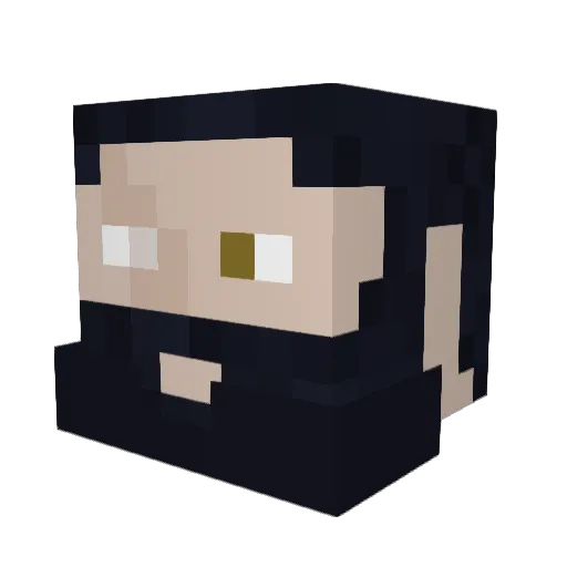 Stinkie1 Minecraft avatar head, 3D render