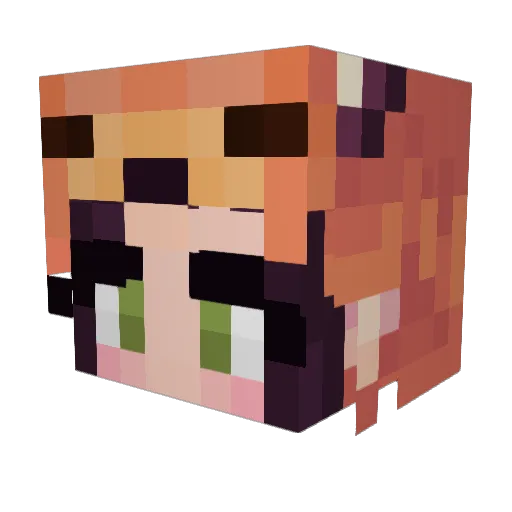 StinkyGlombie Minecraft avatar head, 3D render