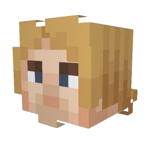 StinkyJoJo Minecraft avatar head, 3D render